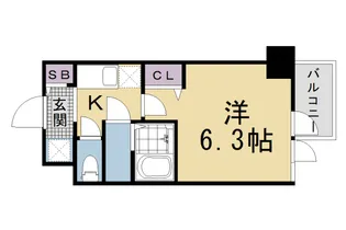 ファステート京都東寺フェイブ【409号室】の間取り