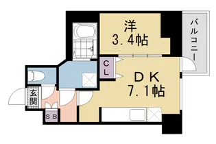 ファステート京都東寺フェイブ【410号室】の間取り