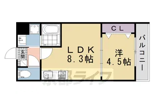 WEST ROAD 大宮【106号室】の間取り
