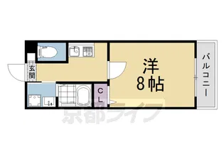 WEST ROAD 大宮【104号室】の間取り