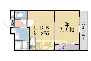 WEST ROAD 大宮【105号室】の間取り
