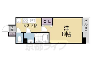 Ray Square大津【401号室】の間取り