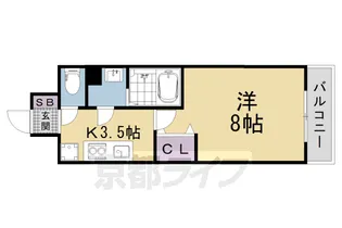 Ray Square 大津【402号室】の間取り