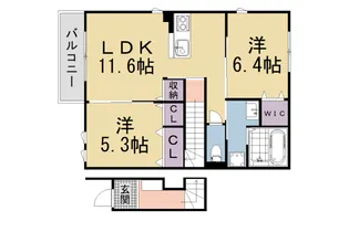 ユアメゾン白川 1【201号室】の間取り