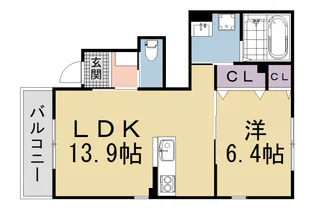 ユアメゾン白川 1【102号室】の間取り