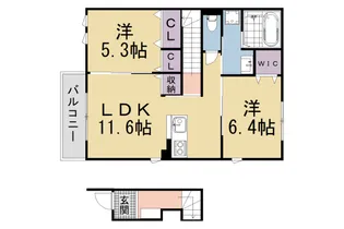 ユアメゾン白川 1【2階】の間取り