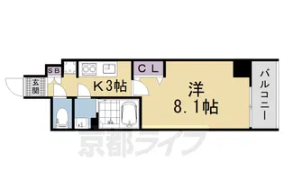 Innocent Court 石山駅前【702号室】の間取り