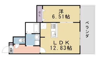 La Fite GOSHOKITA Ⅱ【4階】の間取り