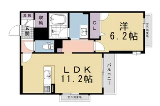 ヴィアソーレ竹田【303号室】の間取り