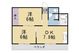 ロイヤルパレット壬生【1階】の間取り
