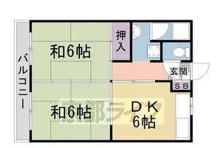 京都府京都市右京区太秦森ケ前町【マンション】の間取り