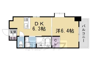 京都府京都市下京区西七条掛越町【マンション】の間取り