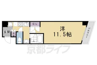 京都府京都市右京区西院平町【マンション】の間取り