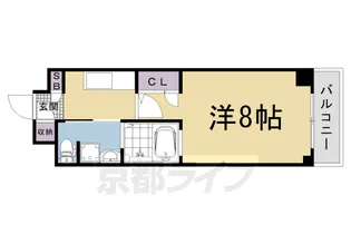 京都府京都市右京区山ノ内苗町【マンション】の間取り