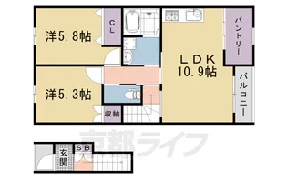 RENOSTAY京都嵯峨【2階】の間取り