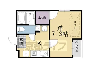 アルティスタ西院【306号室】の間取り
