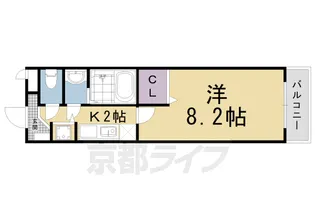 シェルブール西院【2階】の間取り