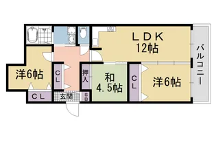 京都府京都市下京区中堂寺南町【マンション】の間取り