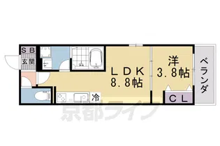 フォレ山科【2階】の間取り