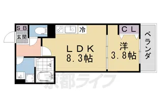 フォレ山科【1階】の間取り