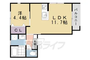 仮)紫野花ノ坊町マンション【2階】の間取り