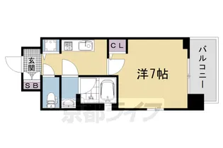 ベラジオ雅び西大路五条Ⅱ【5階】の間取り