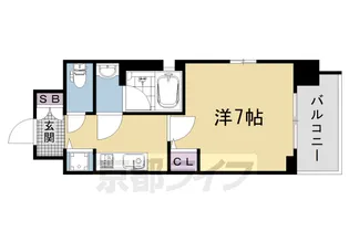 ベラジオ雅び西大路五条Ⅱ【4階】の間取り