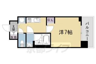 ベラジオ雅び西大路五条Ⅱ【8階】の間取り