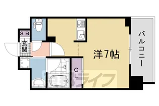 ベラジオ雅び西大路五条Ⅱ【9階】の間取り