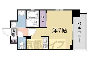 ベラジオ雅び西大路五条Ⅱ【8階】の間取り