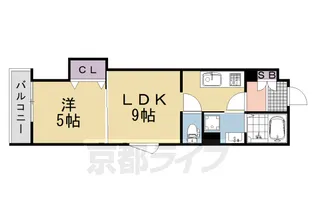 ラモーナ滝ノ町Ⅱ【3階】の間取り