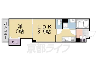 ラモーナ滝ノ町Ⅱ【3階】の間取り