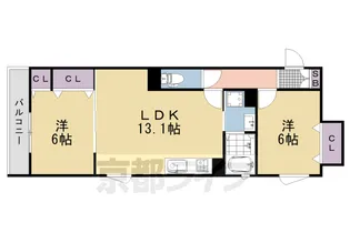 ラモーナ滝ノ町Ⅰ【2階】の間取り