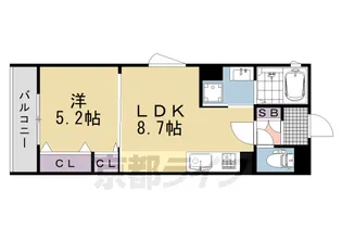 ラモーナ滝ノ町Ⅰ【2階】の間取り