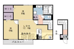 グレイスコート桂【2階】の間取り
