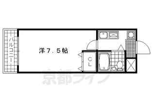 エステート朱雀【501号室】の間取り