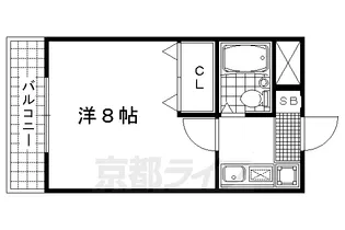 京都府京都市中京区西ノ京左馬寮町【マンション】の間取り