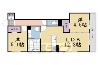 GRAMM殿城【1階】の間取り