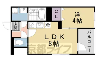リラヴィ椥辻【101号室】の間取り