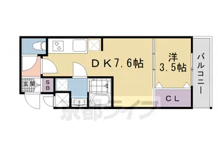 ファステート九条河原町レイヴ【207号室】の間取り
