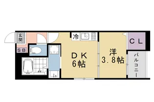 ハーモニーテラス東野Ⅱ【2階】の間取り