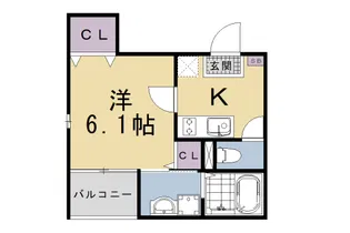 ブラン十条【201号室】の間取り