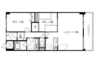 デルフィ西大路【304号室】の間取り