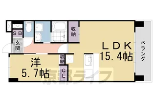 サンモール西京極【6階】の間取り