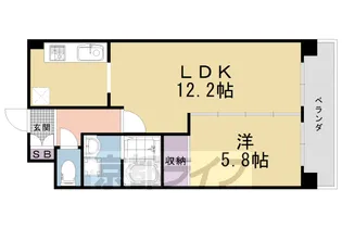 サンモール西京極【4階】の間取り