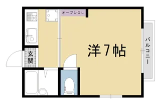 パークハイツゆあさ【208号室】の間取り