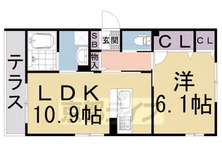 グリナージュ.M【101号室】の間取り