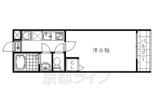 アドミ西院【1階】の間取り