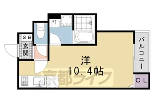 D porta pine【304号室】の間取り