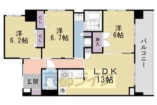フラン スラージュ枚方【301号室】の間取り